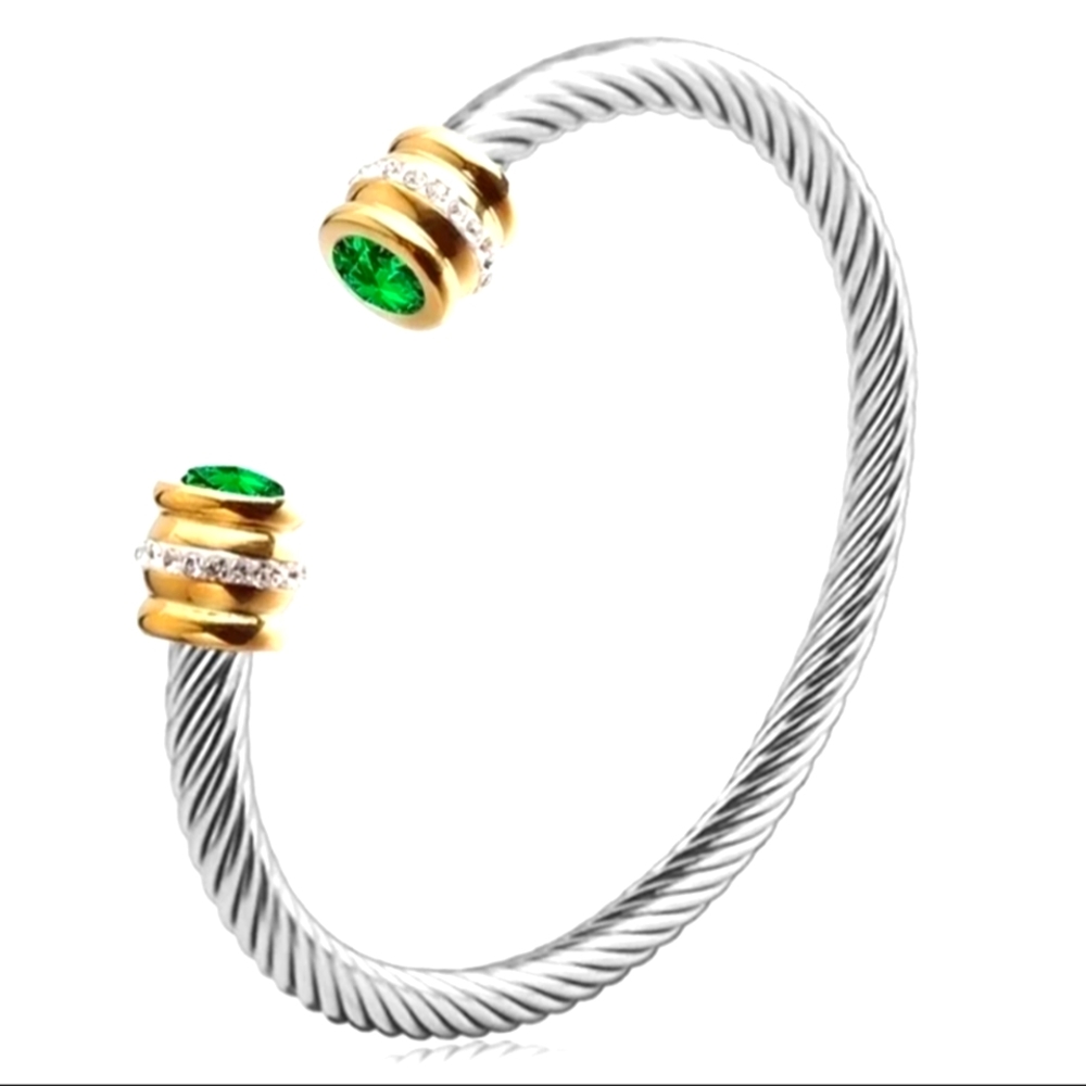 #41 Zirconia Crystal Cuff Bracelet